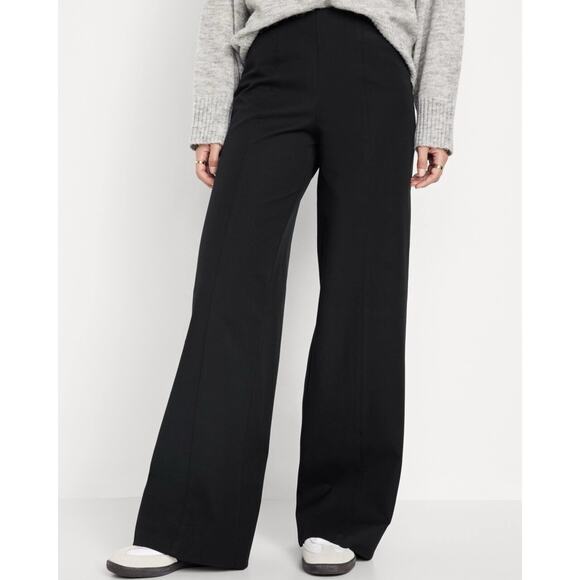 Old Navy XL Tall XLT High Waisted Pull On Pixie Super Wide Leg Pants Comfort - Picture 1 of 14